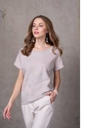 rosa Kurzarmpullover von Passioni
