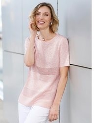 rosa Kurzarmpullover von Witt