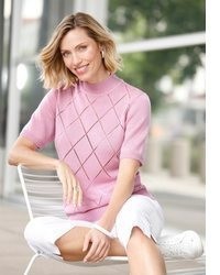 rosa Kurzarmpullover von Witt