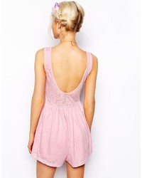 rosa kurzer Jumpsuit von Asos