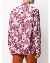 rosa Langarmhemd mit Blumenmuster von Marni