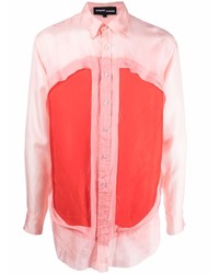 rosa Langarmhemd mit Flicken von Edward Cuming