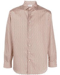 rosa Langarmhemd mit geometrischem Muster von Etro