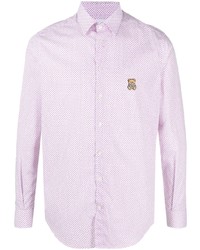 rosa Langarmhemd mit geometrischem Muster von Moschino