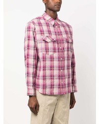 rosa Langarmhemd mit Karomuster von MARANT