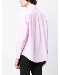 rosa Langarmhemd mit Karomuster von Late Checkout