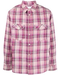 rosa Langarmhemd mit Karomuster von MARANT