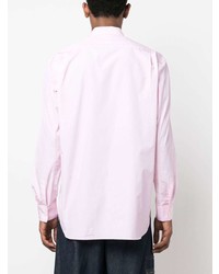 rosa Langarmhemd mit Lochstickerei von Comme Des Garcons SHIRT