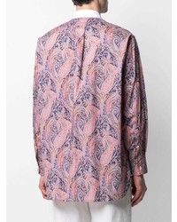 rosa Langarmhemd mit Paisley-Muster von MACKINTOSH