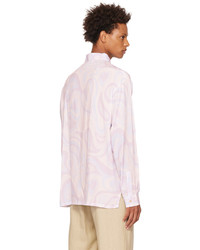 rosa Langarmhemd mit Paisley-Muster von Jacquemus