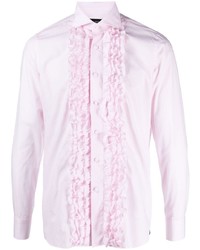 rosa Langarmhemd mit Rüschen von Tagliatore