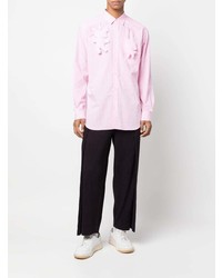 rosa Langarmhemd mit Vichy-Muster von Comme Des Garcons SHIRT