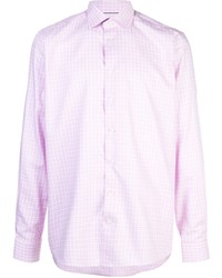 rosa Langarmhemd mit Vichy-Muster von Eton