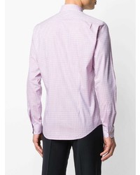 rosa Langarmhemd mit Vichy-Muster von Paul Smith