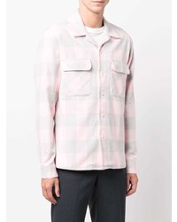 rosa Langarmhemd mit Vichy-Muster von Sandro