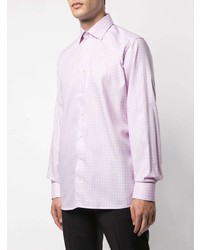 rosa Langarmhemd mit Vichy-Muster von Eton