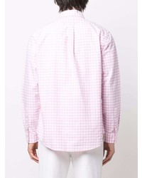 rosa Langarmhemd mit Vichy-Muster von Polo Ralph Lauren