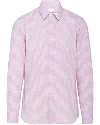 rosa Langarmhemd mit Vichy-Muster von Prada