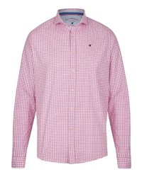 rosa Langarmhemd mit Vichy-Muster von Pure