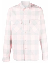 rosa Langarmhemd mit Vichy-Muster von Sandro