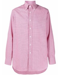 rosa Langarmhemd von Brioni