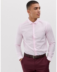 rosa Langarmhemd von Burton Menswear
