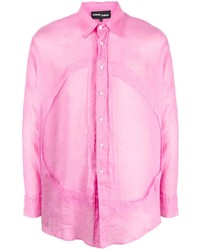 rosa Langarmhemd von Edward Cuming
