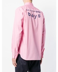 rosa Langarmhemd von Comme Des Garçons Shirt Boys