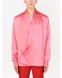 rosa Langarmhemd von Dolce & Gabbana