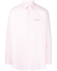 rosa Langarmhemd von Raf Simons