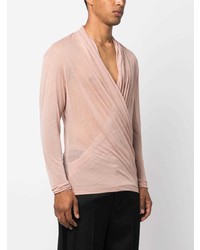 rosa Langarmhemd von Saint Laurent