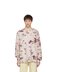 rosa Mit Batikmuster Langarmshirt