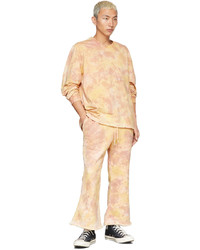 rosa Mit Batikmuster Langarmshirt von Doublet