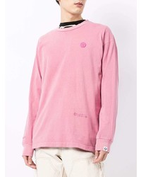 rosa Langarmshirt von AAPE BY A BATHING APE