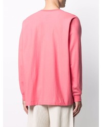 rosa Langarmshirt von Homme Plissé Issey Miyake