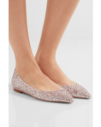 rosa Leder Ballerinas von Jimmy Choo