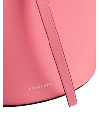 rosa Leder Beuteltasche von Burberry