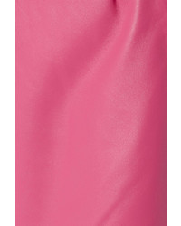 rosa Leder Bleistiftrock von Moschino