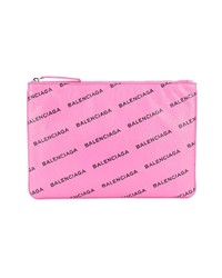 rosa Leder Clutch Handtasche von Balenciaga