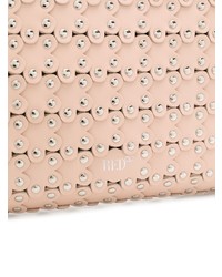 rosa Leder Clutch mit Blumenmuster von RED Valentino