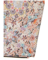 rosa Leder Clutch mit Blumenmuster von Tabitha Simmons