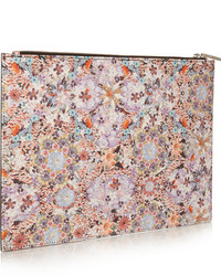 rosa Leder Clutch mit Blumenmuster von Tabitha Simmons