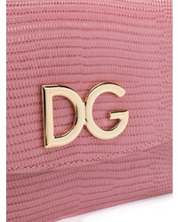 rosa Leder Clutch mit Schlangenmuster von Dolce & Gabbana