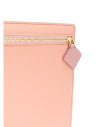 rosa Leder Clutch von Roksanda