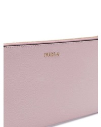 rosa Leder Clutch von Furla