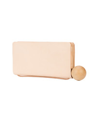 rosa Leder Clutch von Building Block