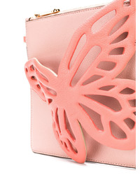 rosa Leder Clutch von Sophia Webster