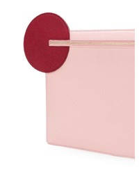 rosa Leder Clutch von Roksanda