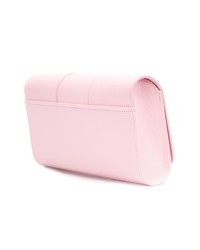 rosa Leder Clutch von Perrin Paris