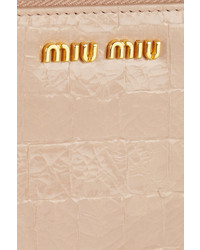 rosa Leder Clutch von Miu Miu